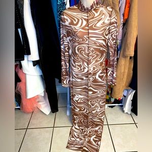 Woman’s long sleeve Long Bodycon Dress Sheer Material
